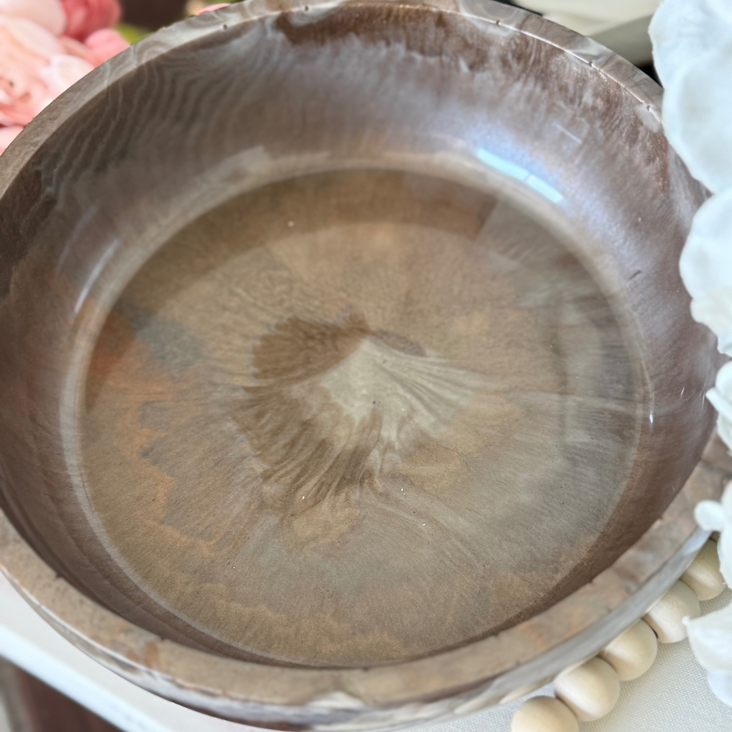 Agate Inspired Resin - Stone Inspired Fruit Bowl
