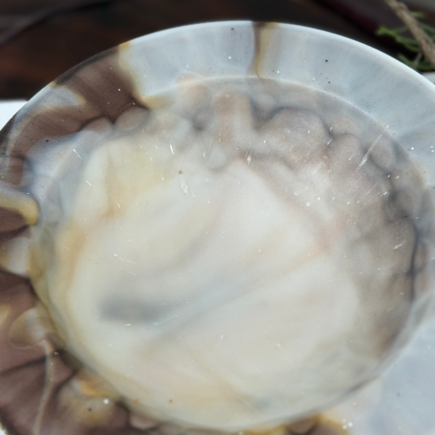 Marble Inspired Bowl | Brown Stone Looking Bowl