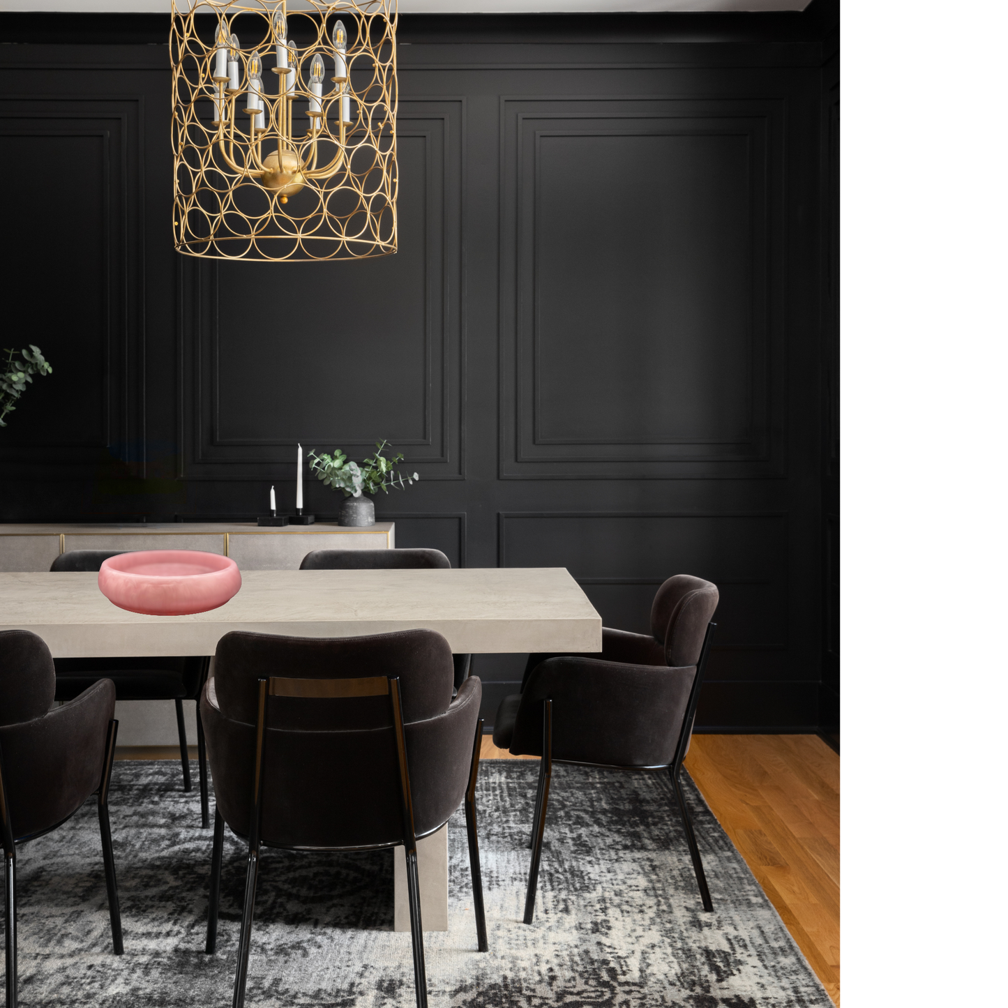 Rose Quartz Inspired Large Bowl - Handcrafted Pink Resin Bowl