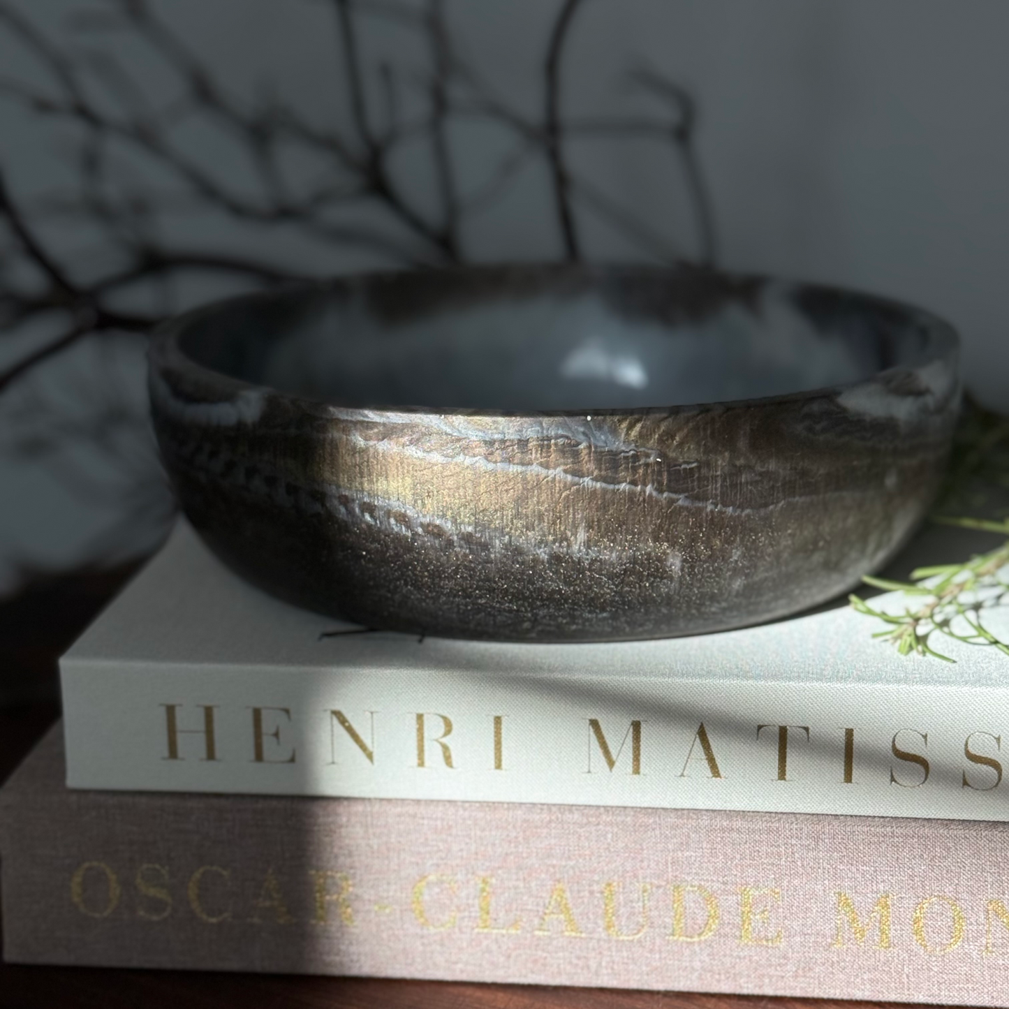 Agate Inspired Bowl | Brown Marble Looking Bowl