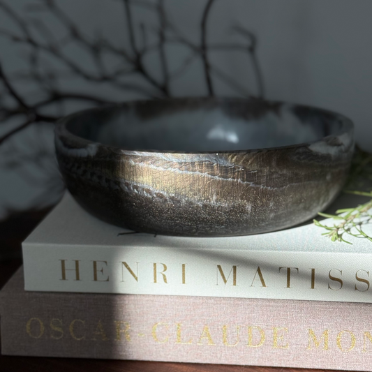 Agate Inspired Bowl | Brown Marble Looking Bowl