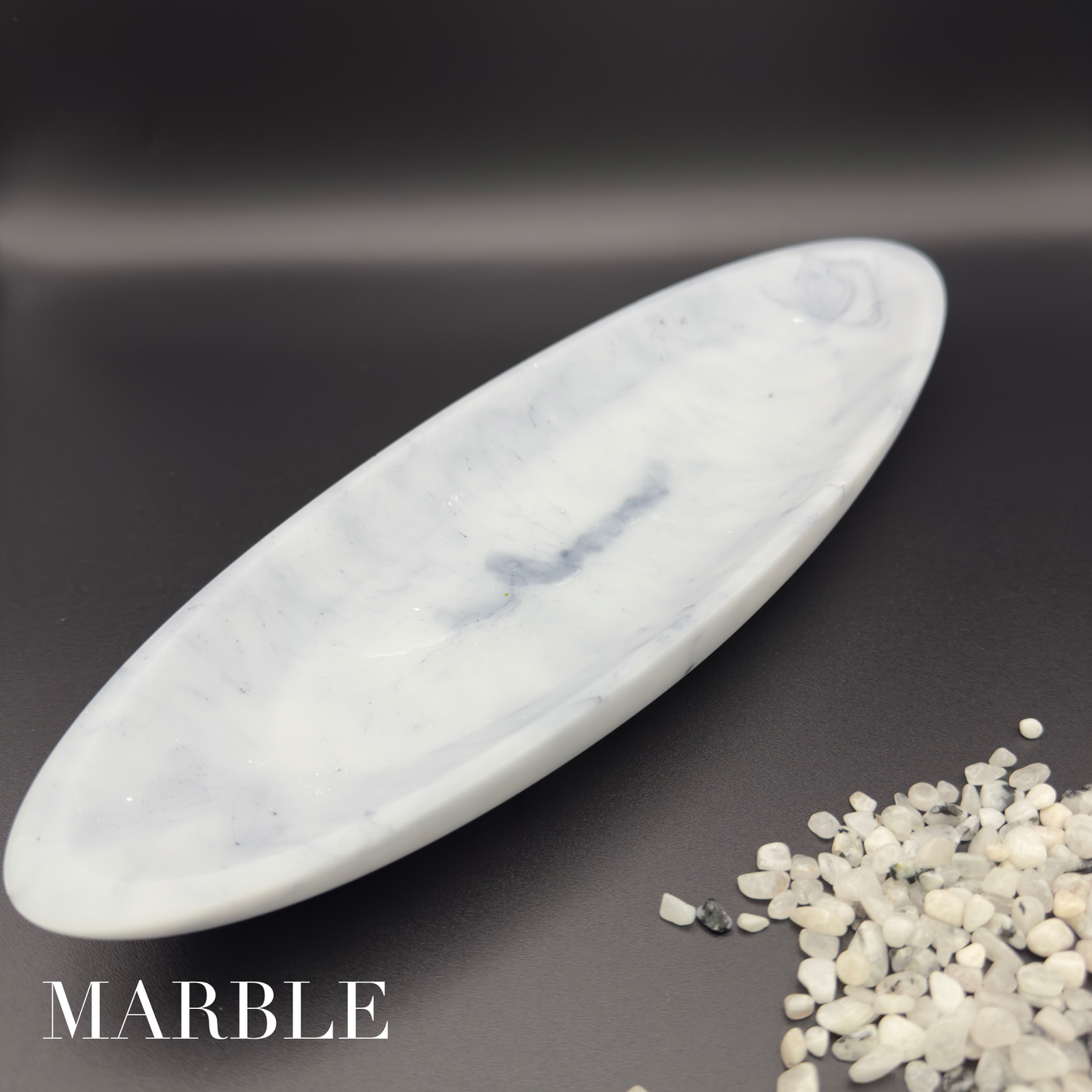 Marble Inspired Oval Bowl - Affordable Essentials Collection