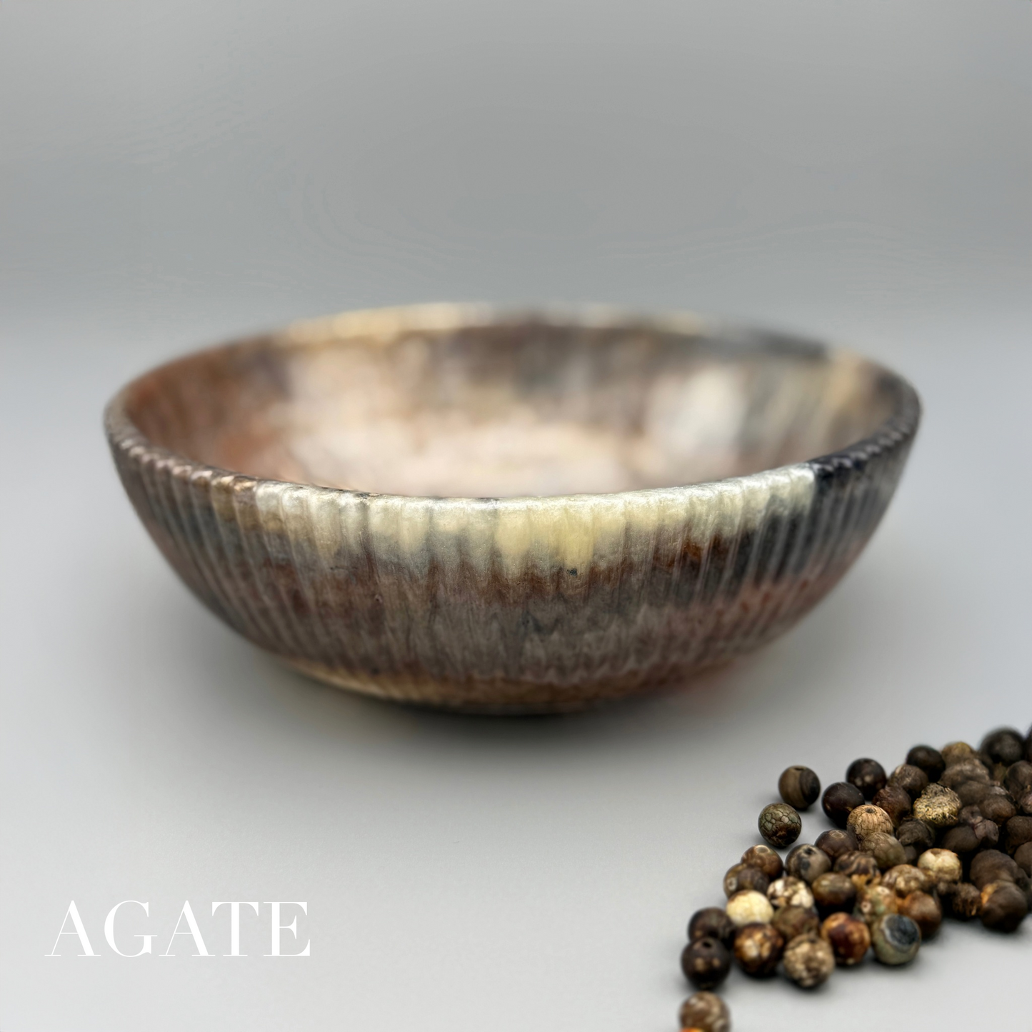 Earthy Agate Inspired Resin Bowl - Stylish Home Accent