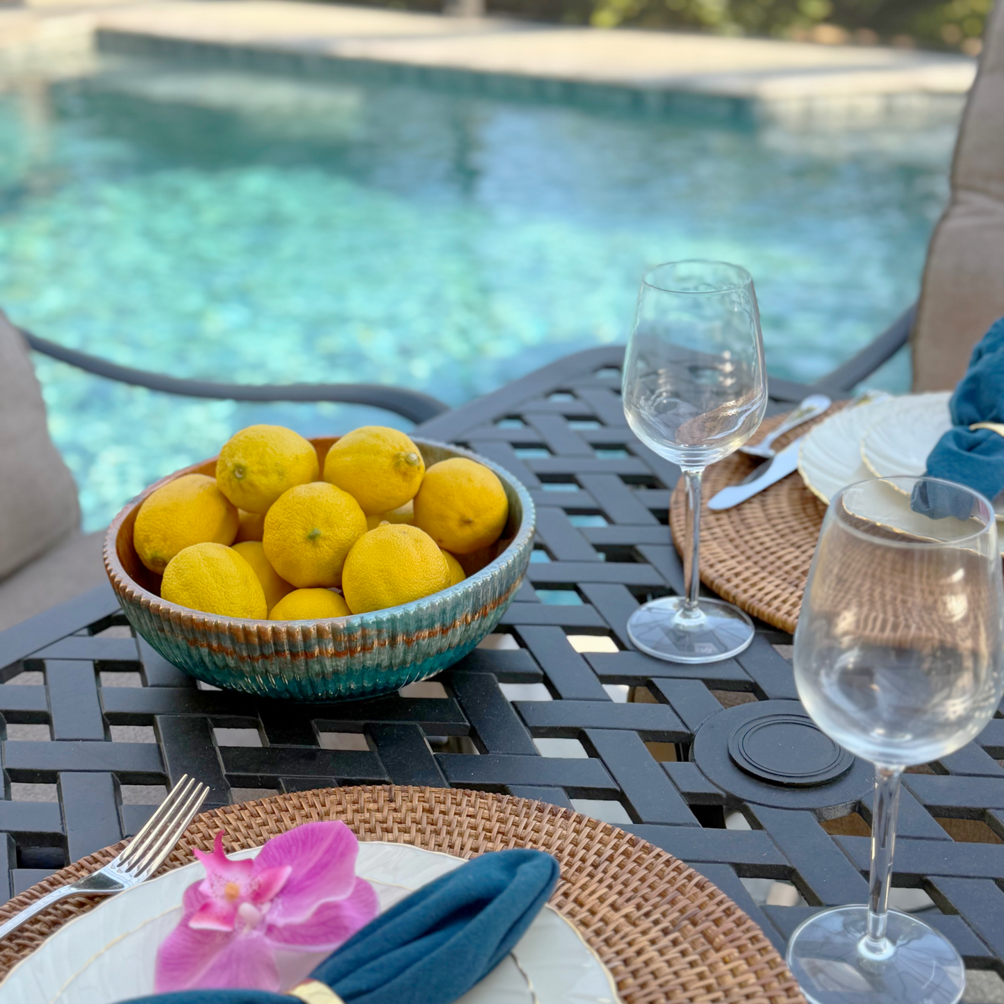 Exotic Large Amazonite Bowl with Copper Accents | Stylish Home  Decor