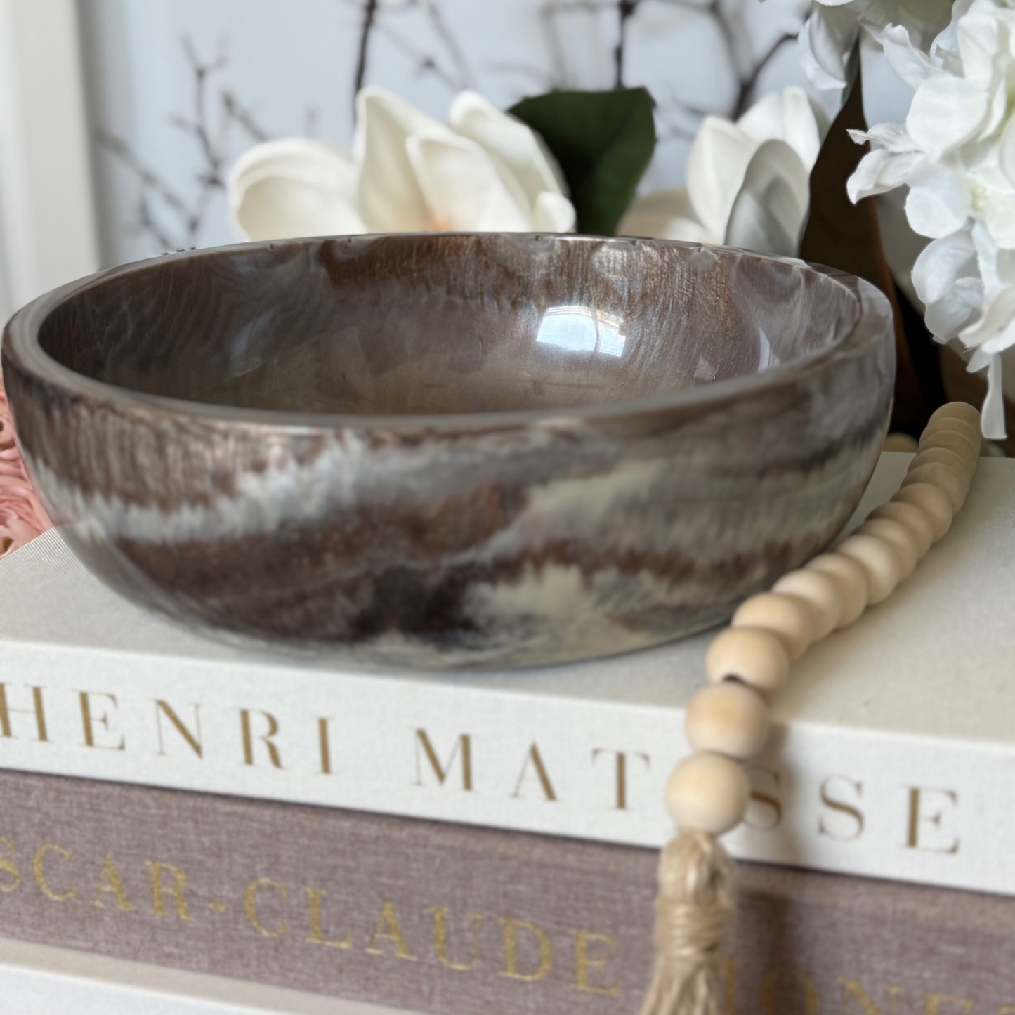 Agate Inspired Resin - Stone Inspired Fruit Bowl