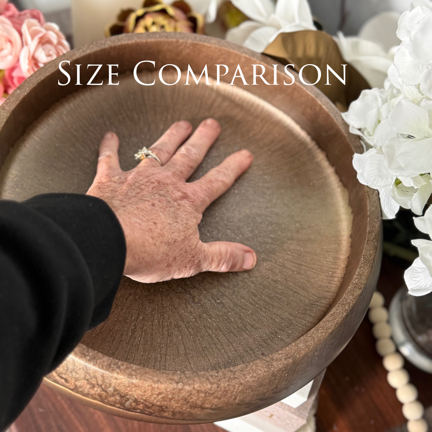 Large Gilded Bronzite Resin Fruit Bowl