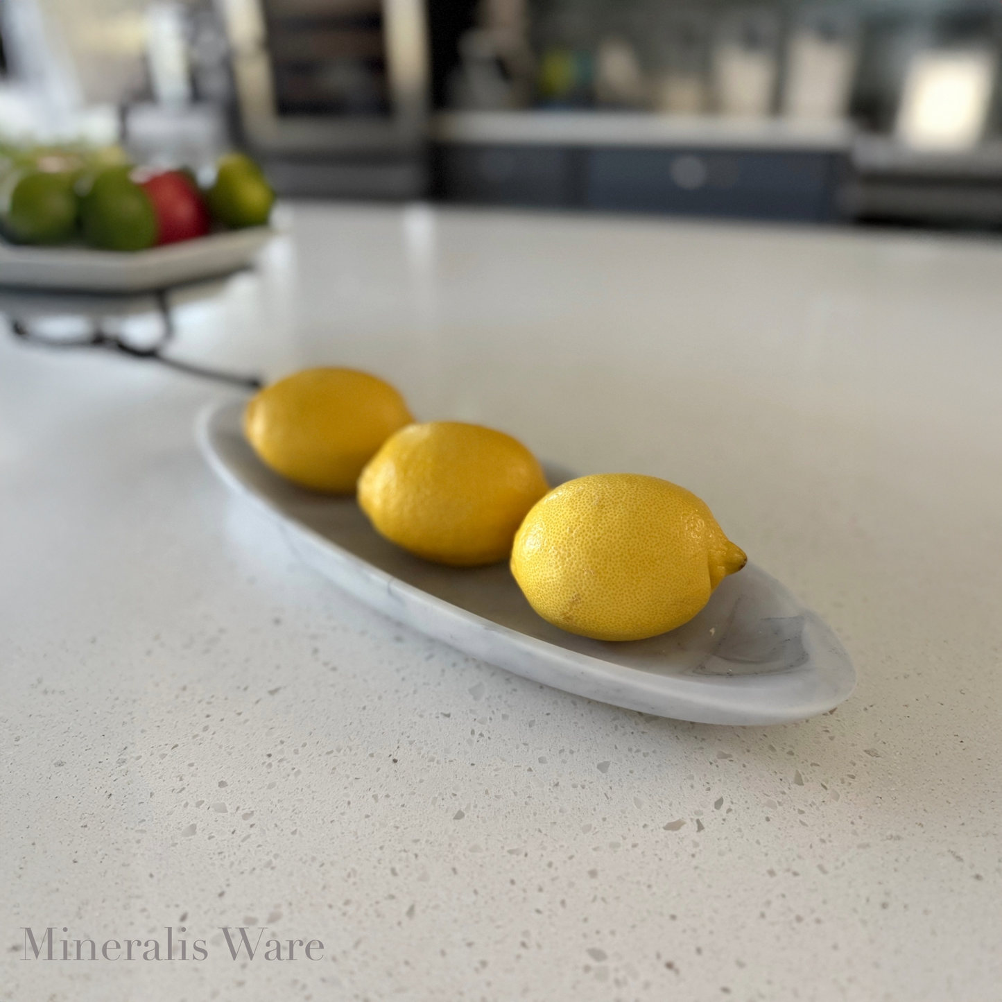 Marble Inspired Oval Bowl - Affordable Essentials Collection