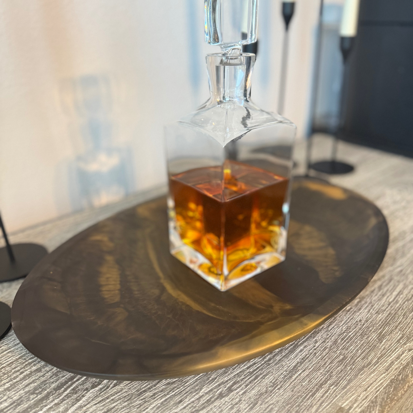 Unusual Tiger Eye Inspired Serving Platter for Stylish Home Decor