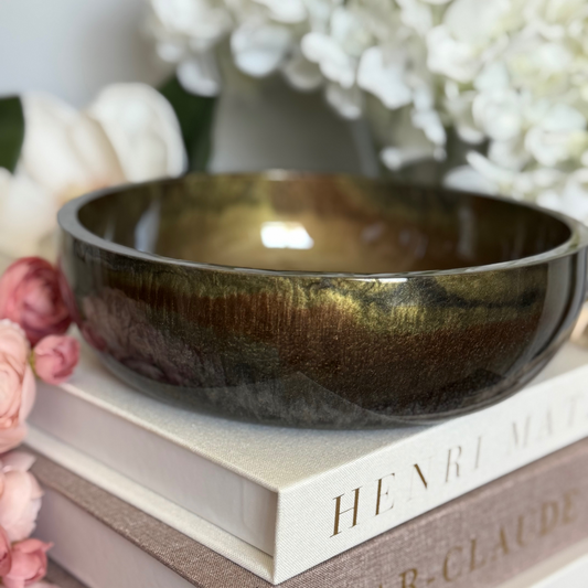 Agate Inspired Resin Bowl - Stone Inspired Decorative Bowl