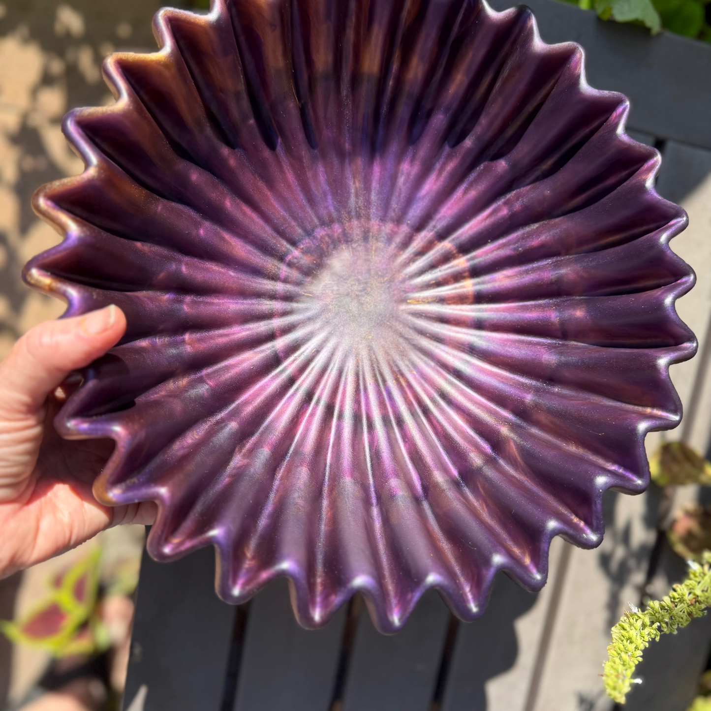 Signature Amethyst Inspired Bowl - One Of A Kind Geode Center Resin Purple Bowl
