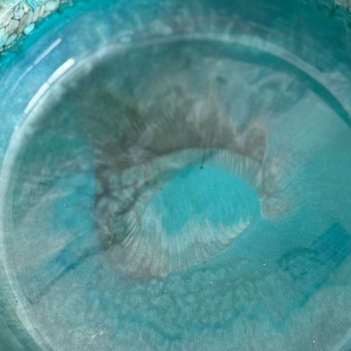 Amazonite Crown Bowl - Stone and Resin Fruit Bowl