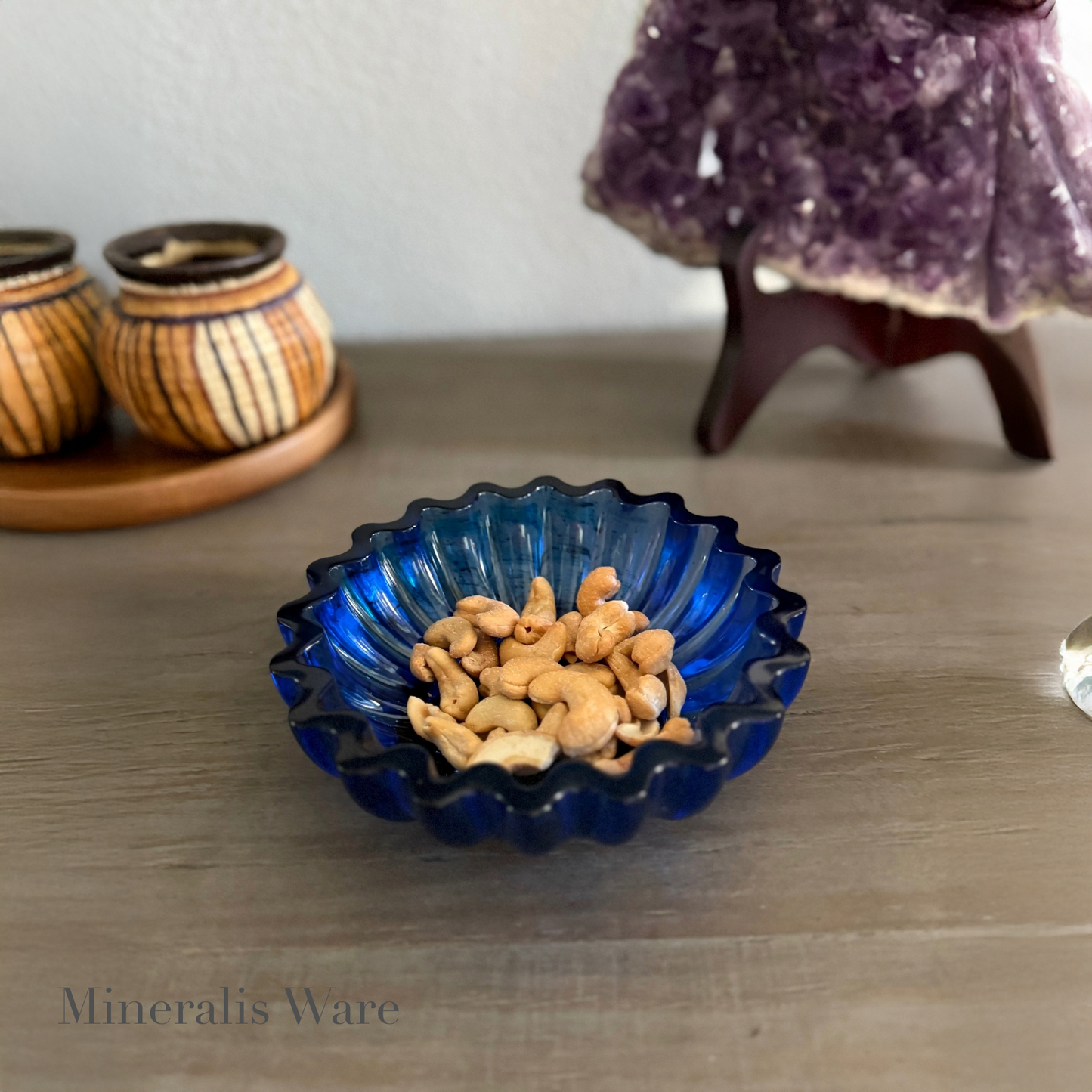 Sapphire Inspired Bowl- Handcrafted Blue Resin Bowl