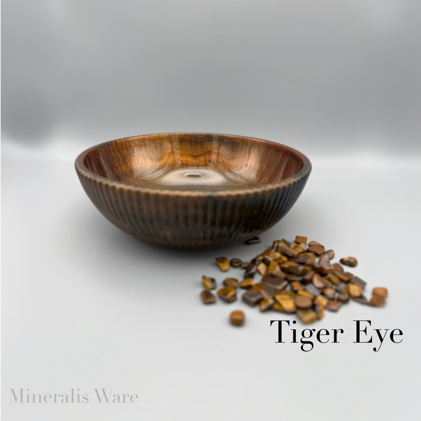 Tiger Eye Inspired Bowl - Handcrafted Copper Resin Bowl