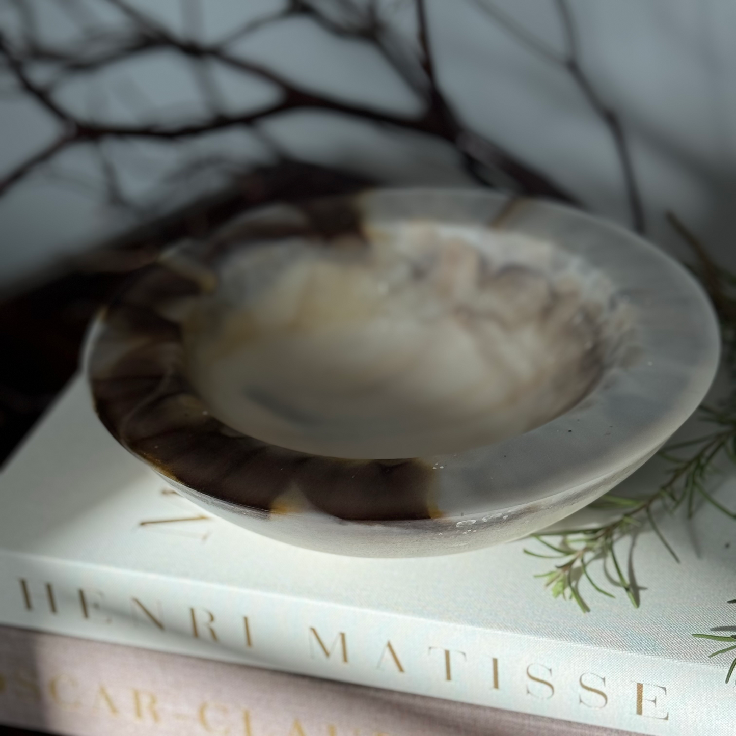 Marble Inspired Bowl | Brown Stone Looking Bowl