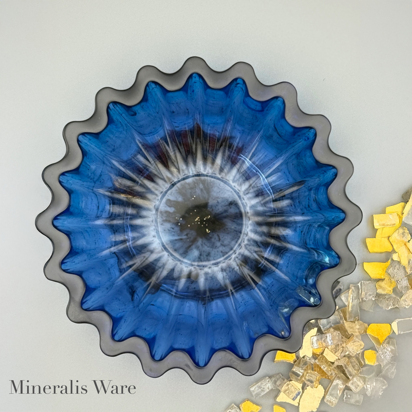 Sapphire Inspired Bowl- Handcrafted Blue Resin Bowl