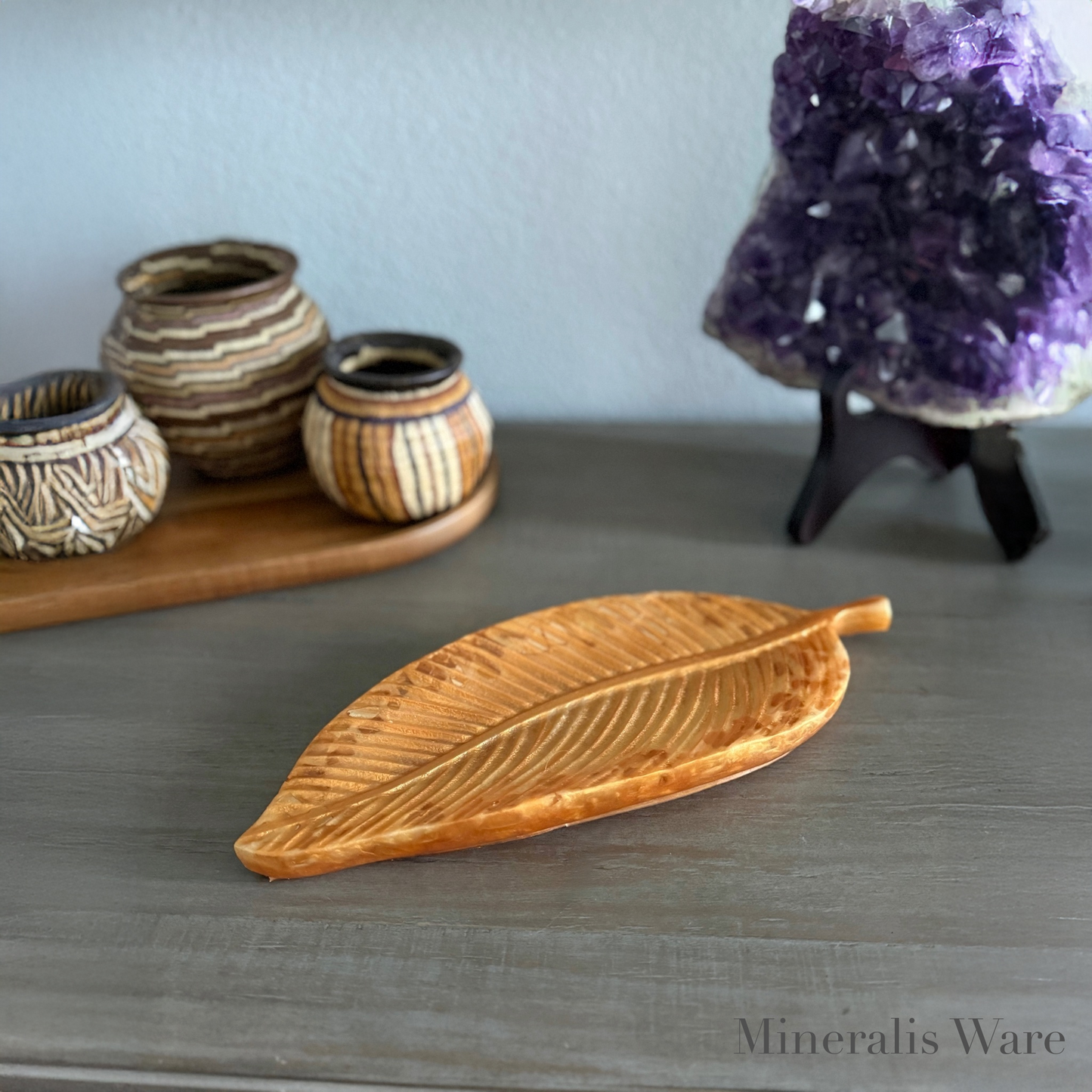 Citrine Inspired Leaf Tray - Affordable Essentials Collection