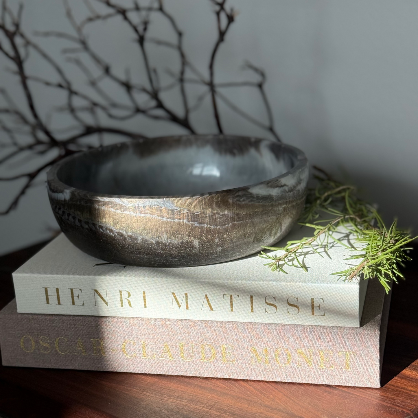 Agate Inspired Bowl | Brown Marble Looking Bowl