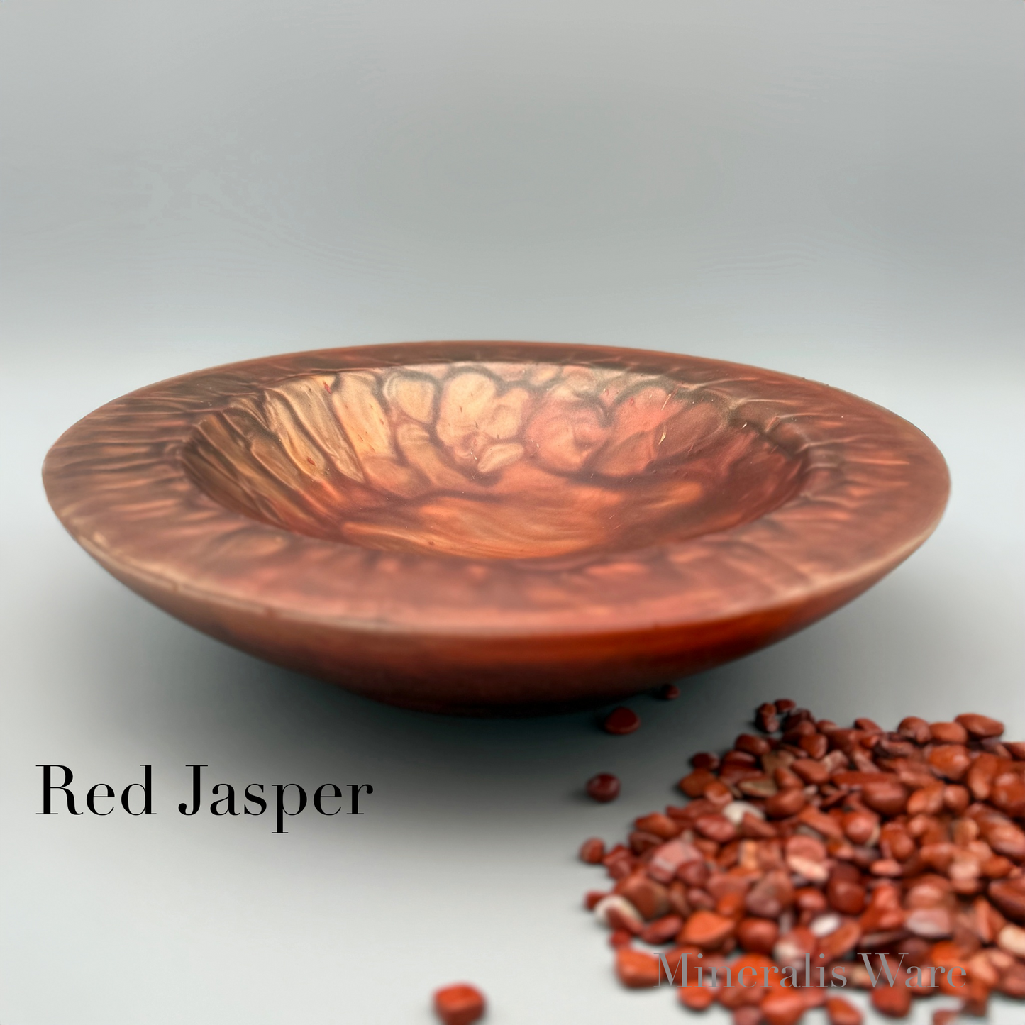 Red Jasper Inspired Bowl - Handcrafted Copper Resin Bowl