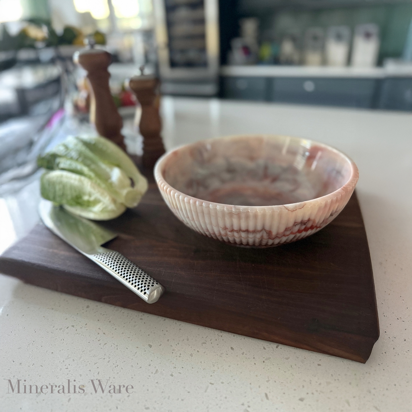 Earthy Agate Inspired Resin Bowl - Stylish Home Decor Accent