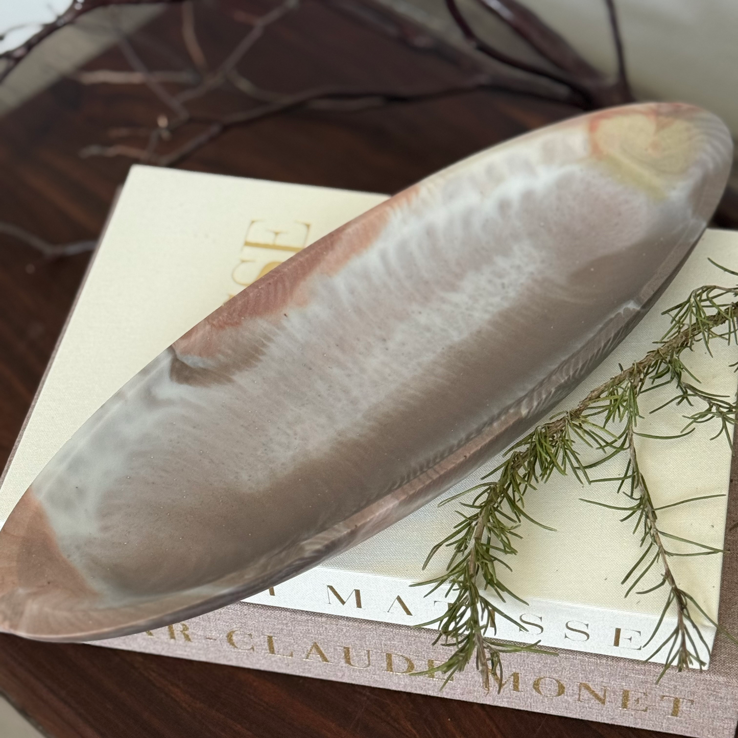 Oval Marble Stone  Inspired Bowl