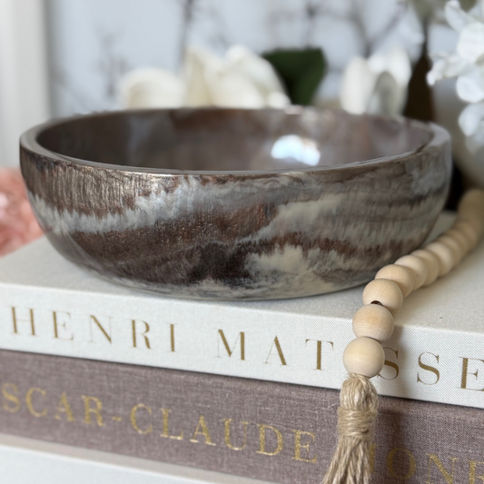 Agate Inspired Resin - Stone Inspired Fruit Bowl