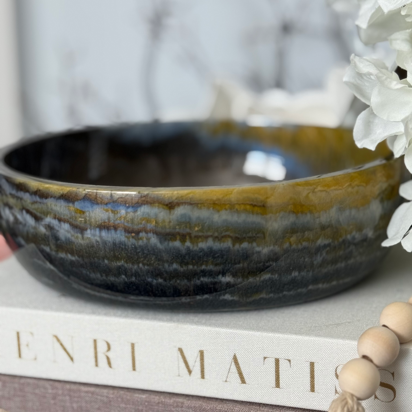 Banded Agate Resin Bowl - Stone Inspired Home Decor
