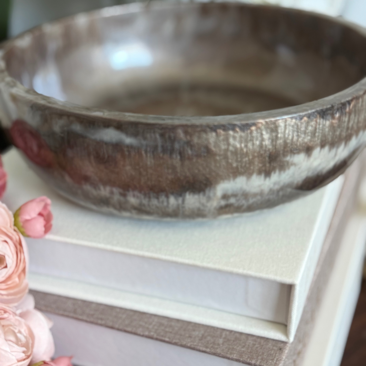 Agate Inspired Resin - Stone Inspired Fruit Bowl
