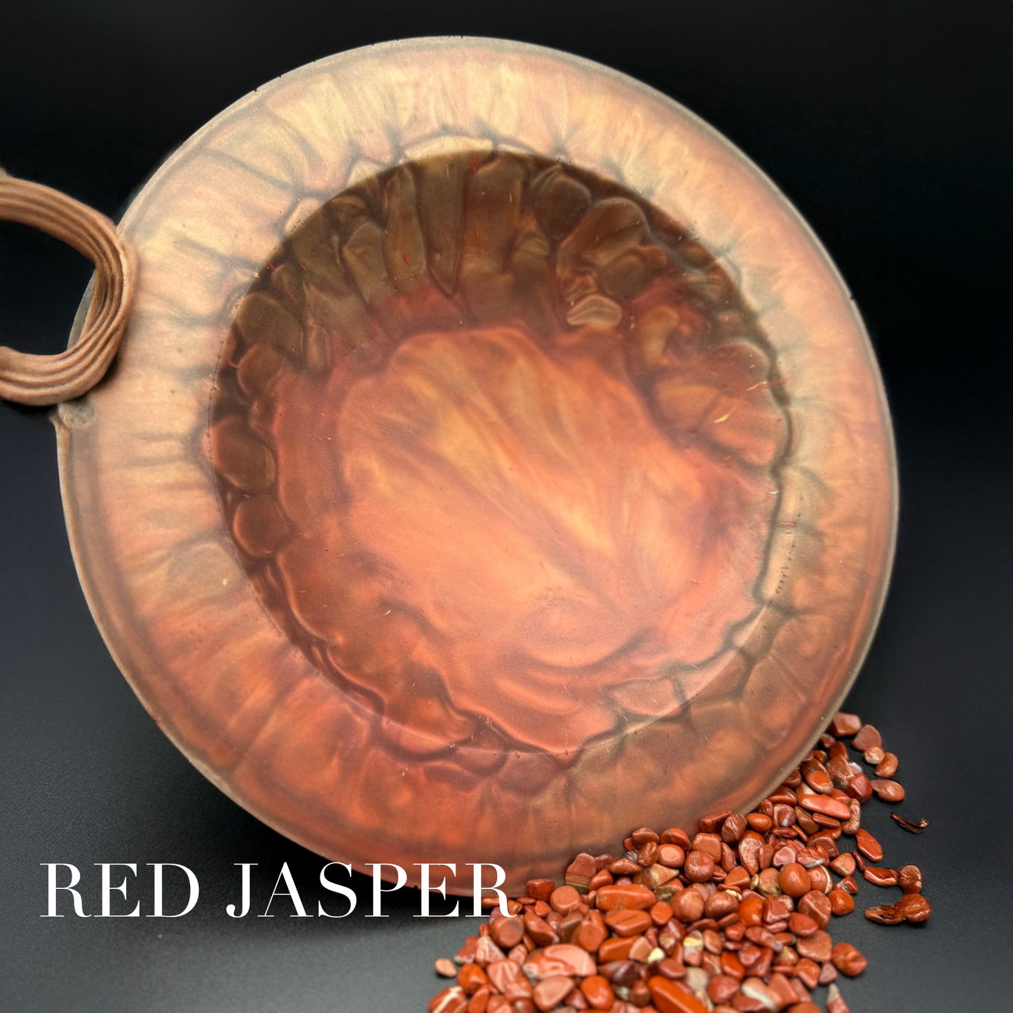 Red Jasper Inspired Bowl - Handcrafted Copper Resin Bowl