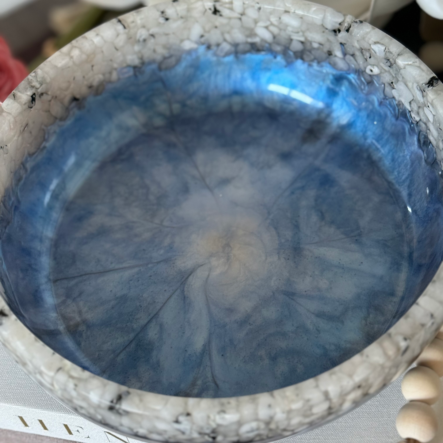 Iridescent Moonstone Fruit Bowl