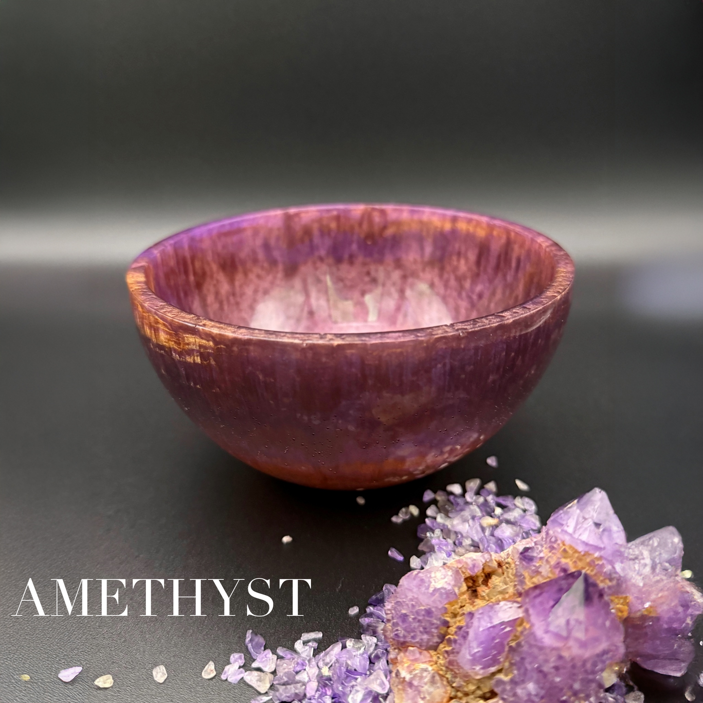 Elegant Amethyst Inspired Resin Bowl - Affordable Essentials Collection