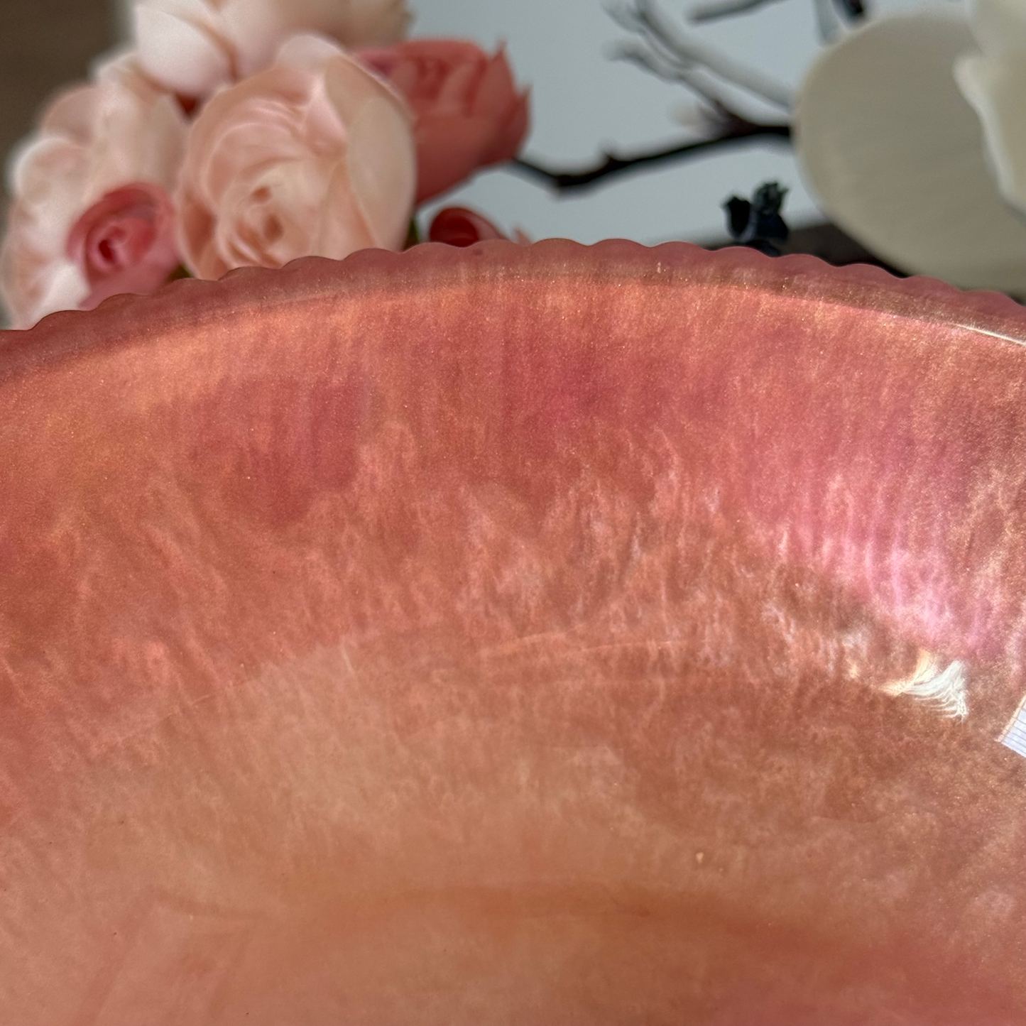 Medium Little Girl’s Pink Resin Bowl -  Decorative Bowl for Girl’s Room.