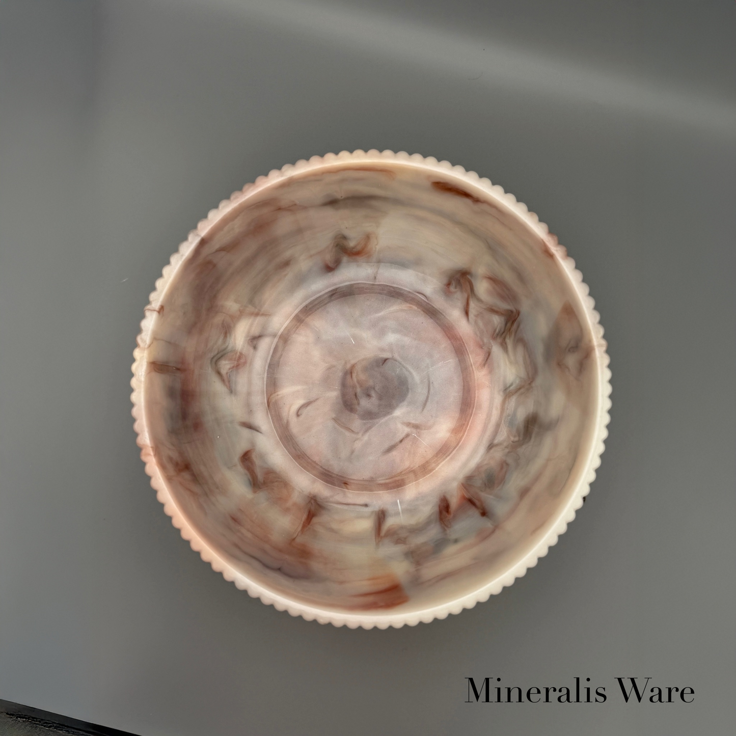 Earthy Agate Inspired Resin Bowl - Stylish Home Decor Accent