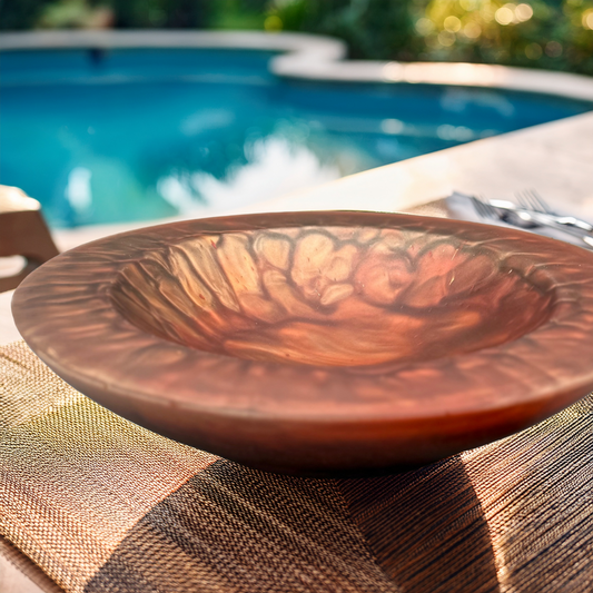 Red Jasper Inspired Bowl - Handcrafted Copper Resin Bowl