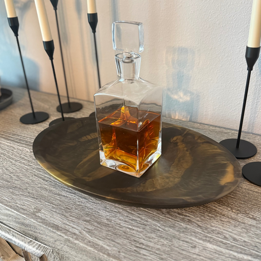 Unusual Tiger Eye Inspired Serving Platter for Stylish Home Decor