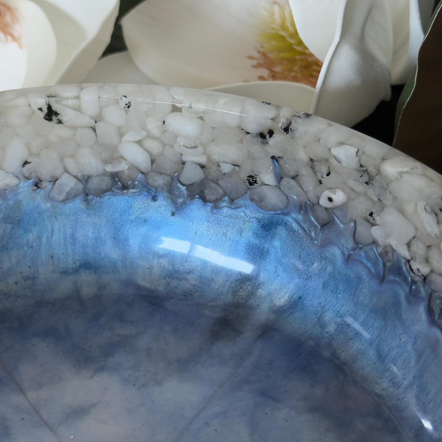 Iridescent Moonstone Fruit Bowl