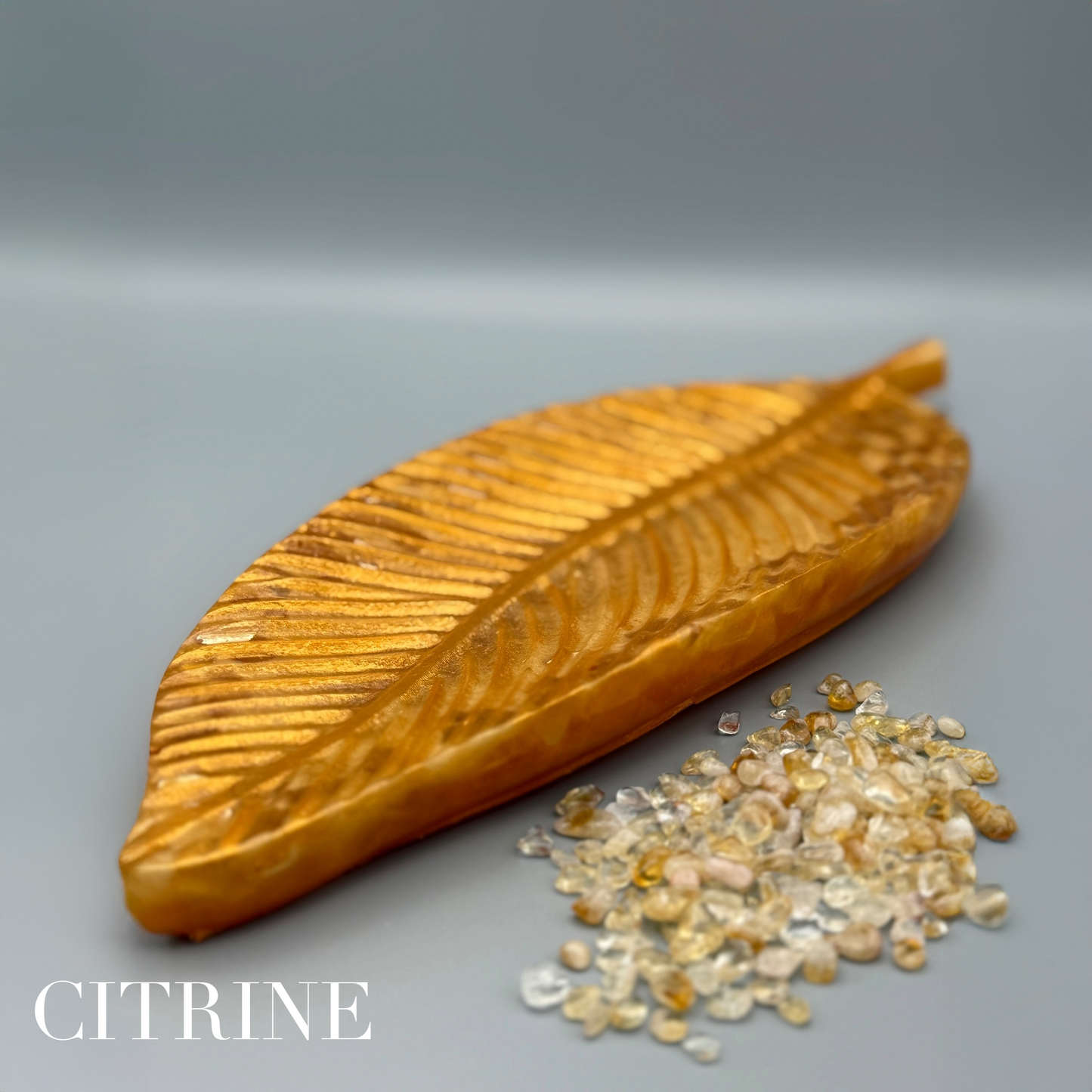 Citrine Inspired Leaf Tray - Affordable Essentials Collection
