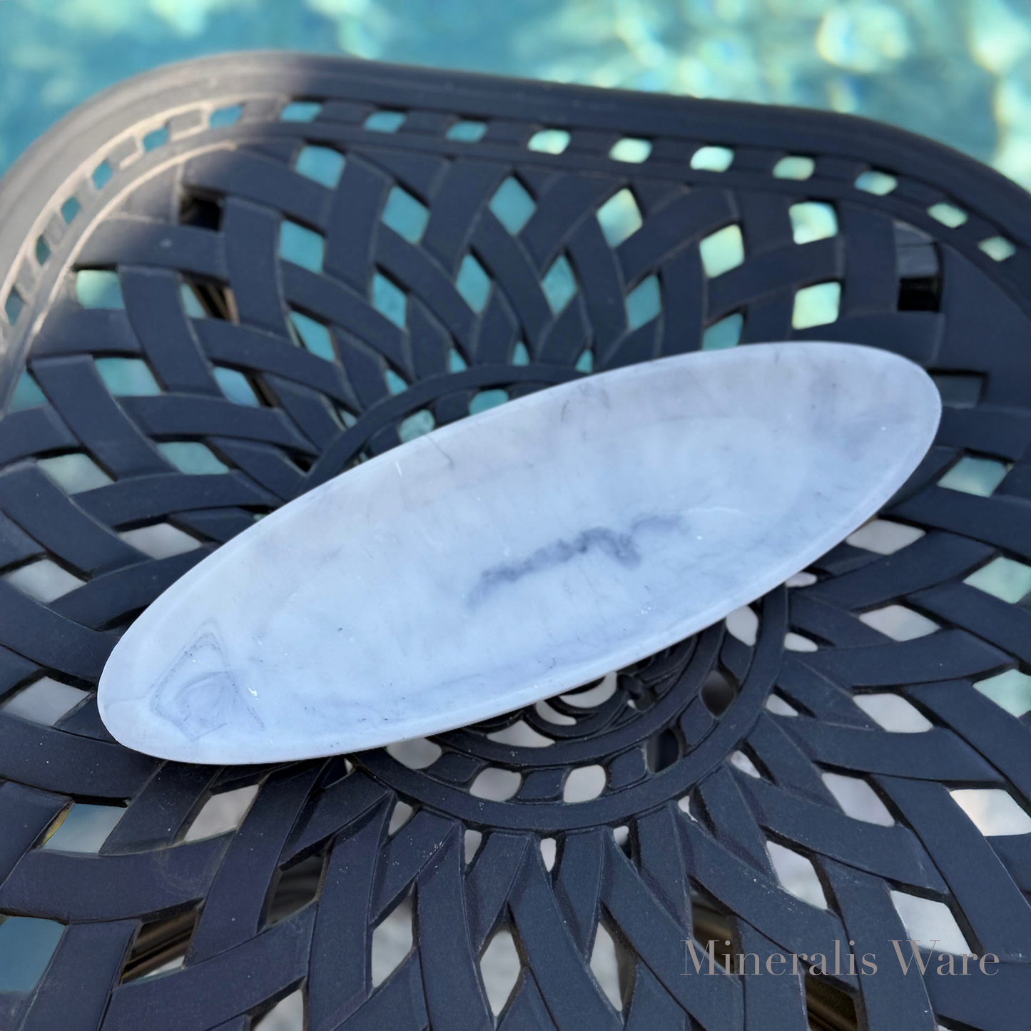 Marble Inspired Oval Bowl - Affordable Essentials Collection