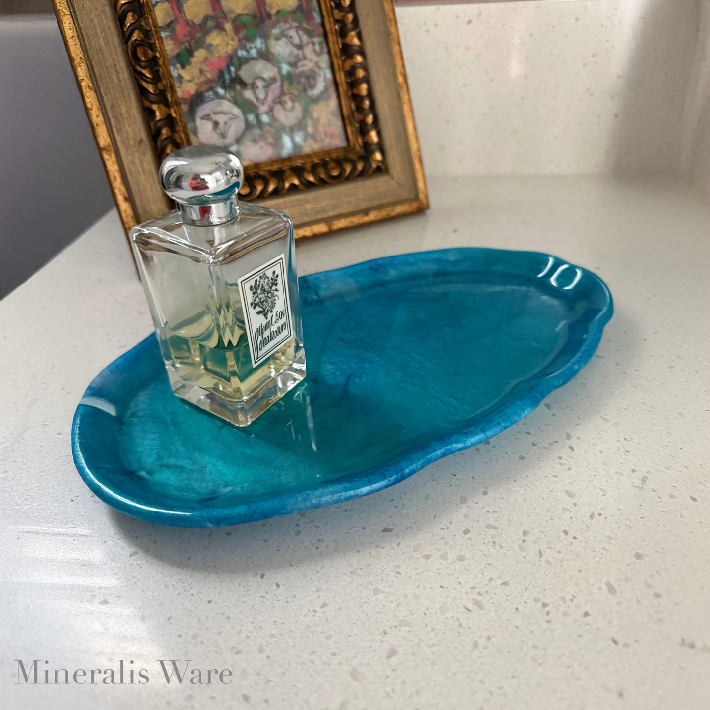 Turquoise Inspired Oval Tray - Affordable Essentials Collection