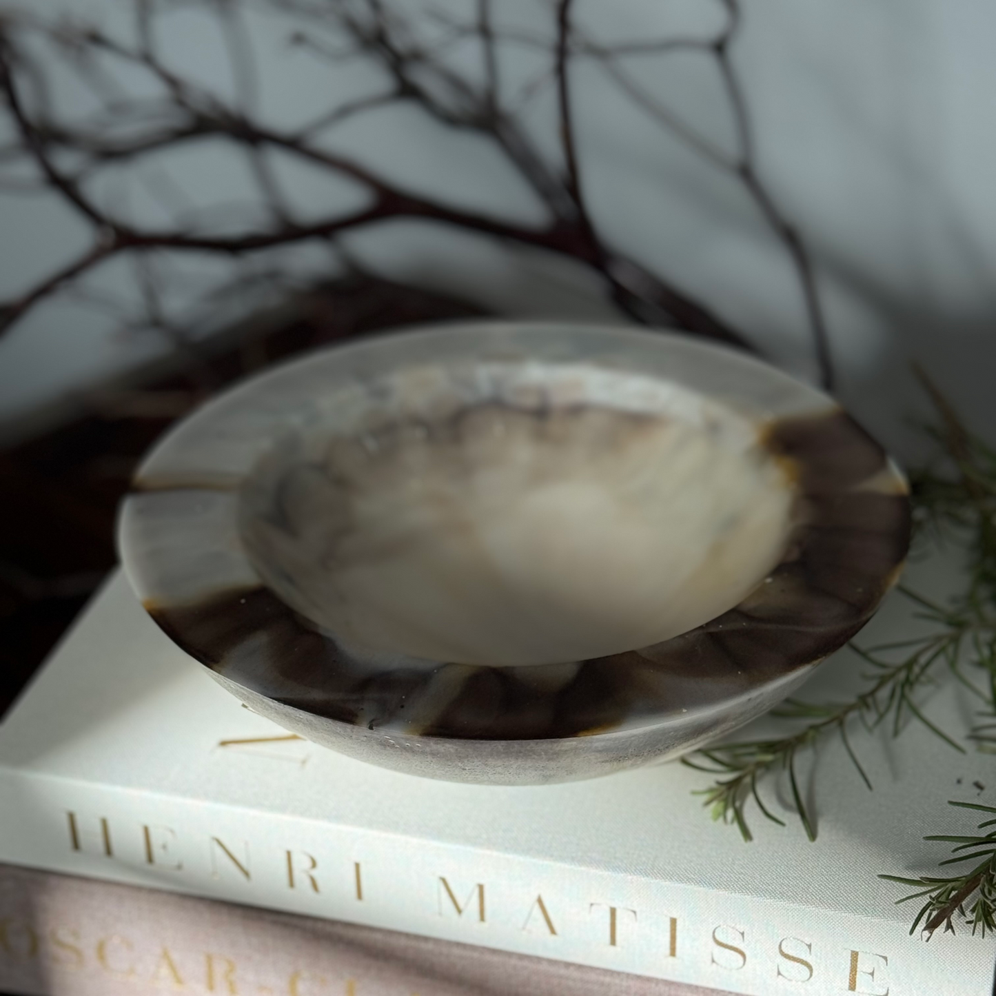 Marble Inspired Bowl | Brown Stone Looking Bowl