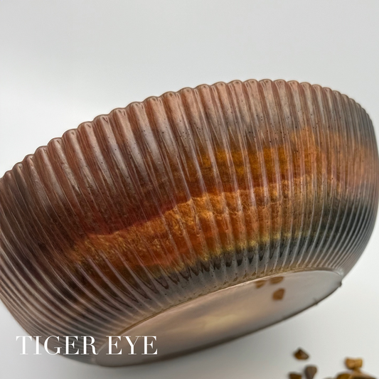 Tiger Eye Inspired Bowl - Handcrafted Copper Resin Bowl