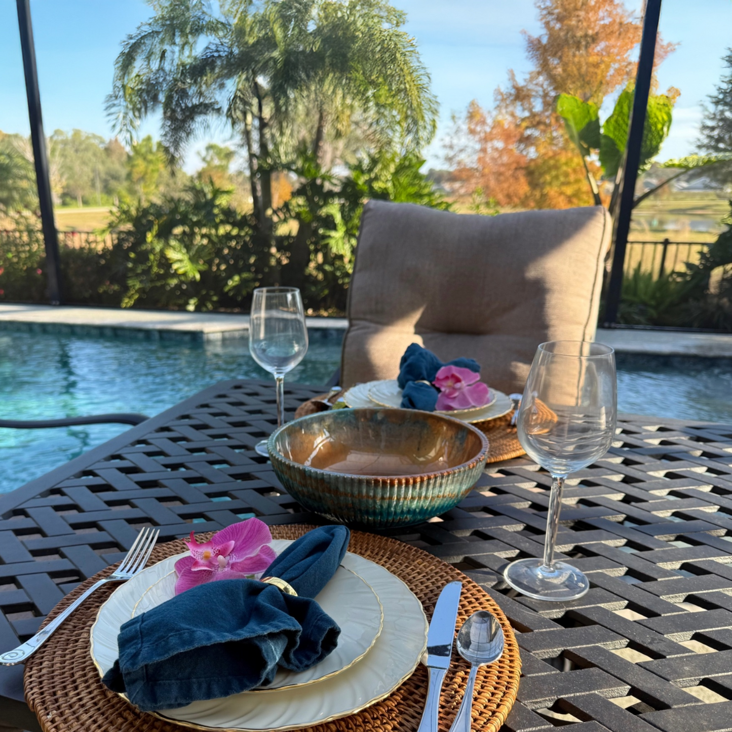 Exotic Large Amazonite Bowl with Copper Accents | Stylish Home  Decor