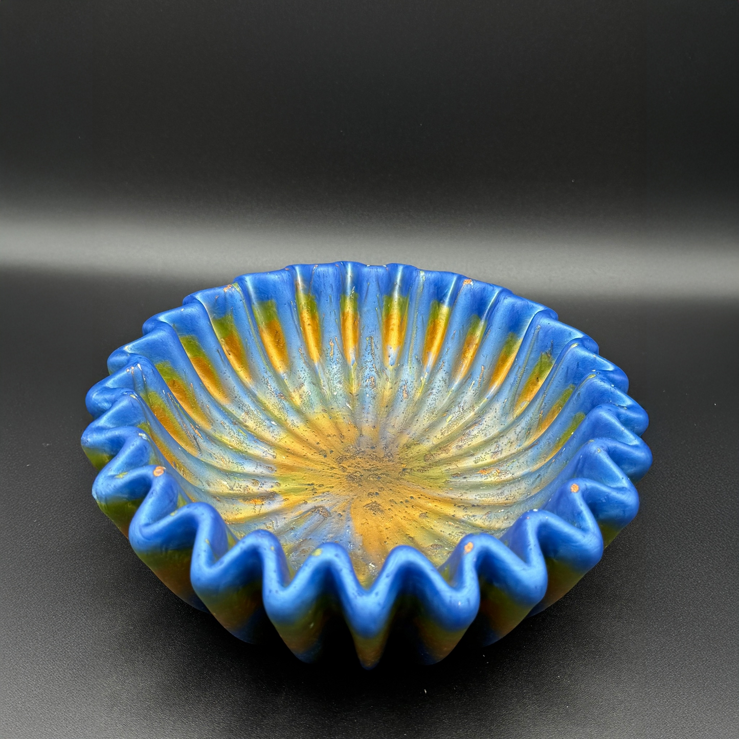 Multi Mix Muse Pleated Bowl | Strikingly Colorful Medium Decorative Bowl