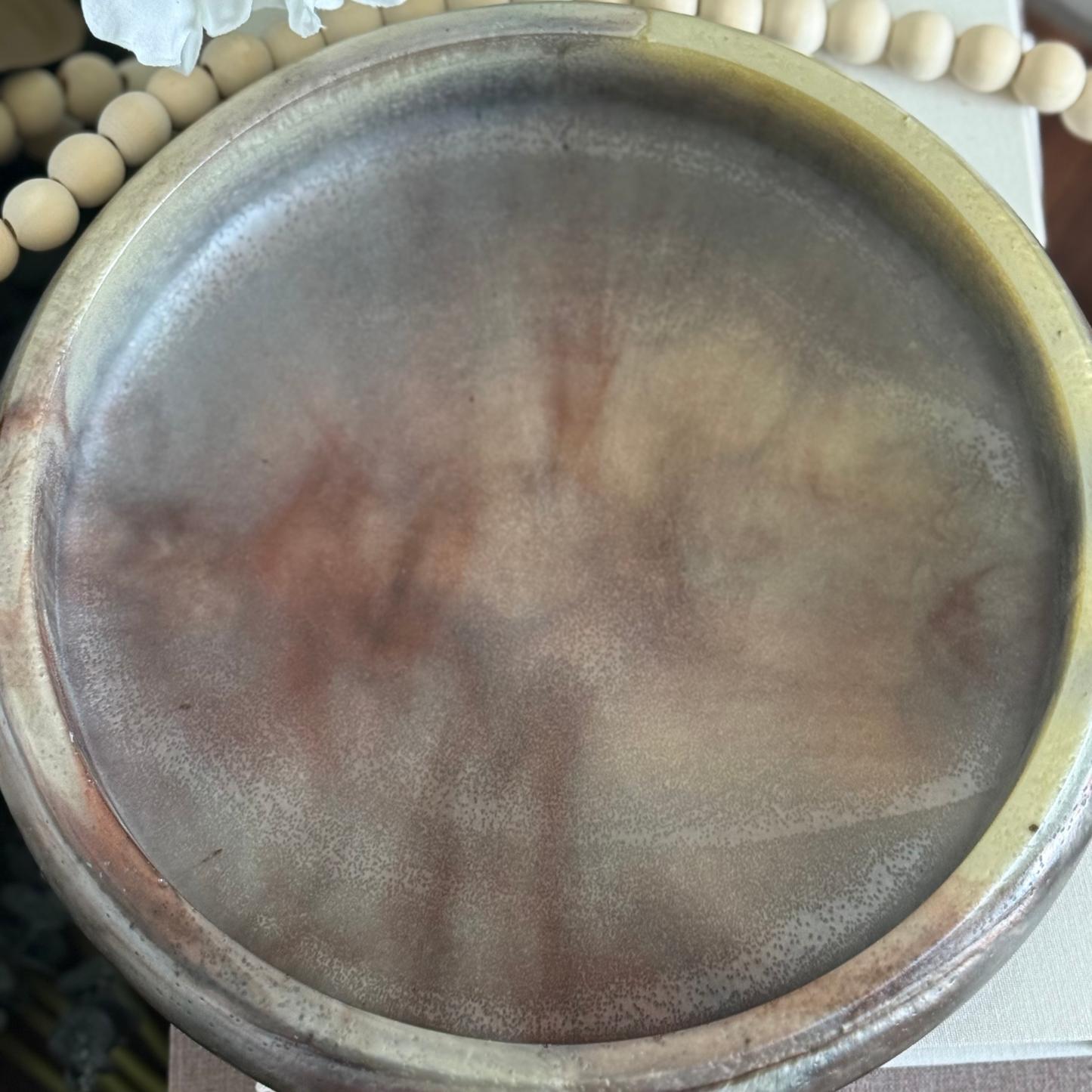 Gorgeous Brown Garnet Resin Bowl with Tortoise Influence