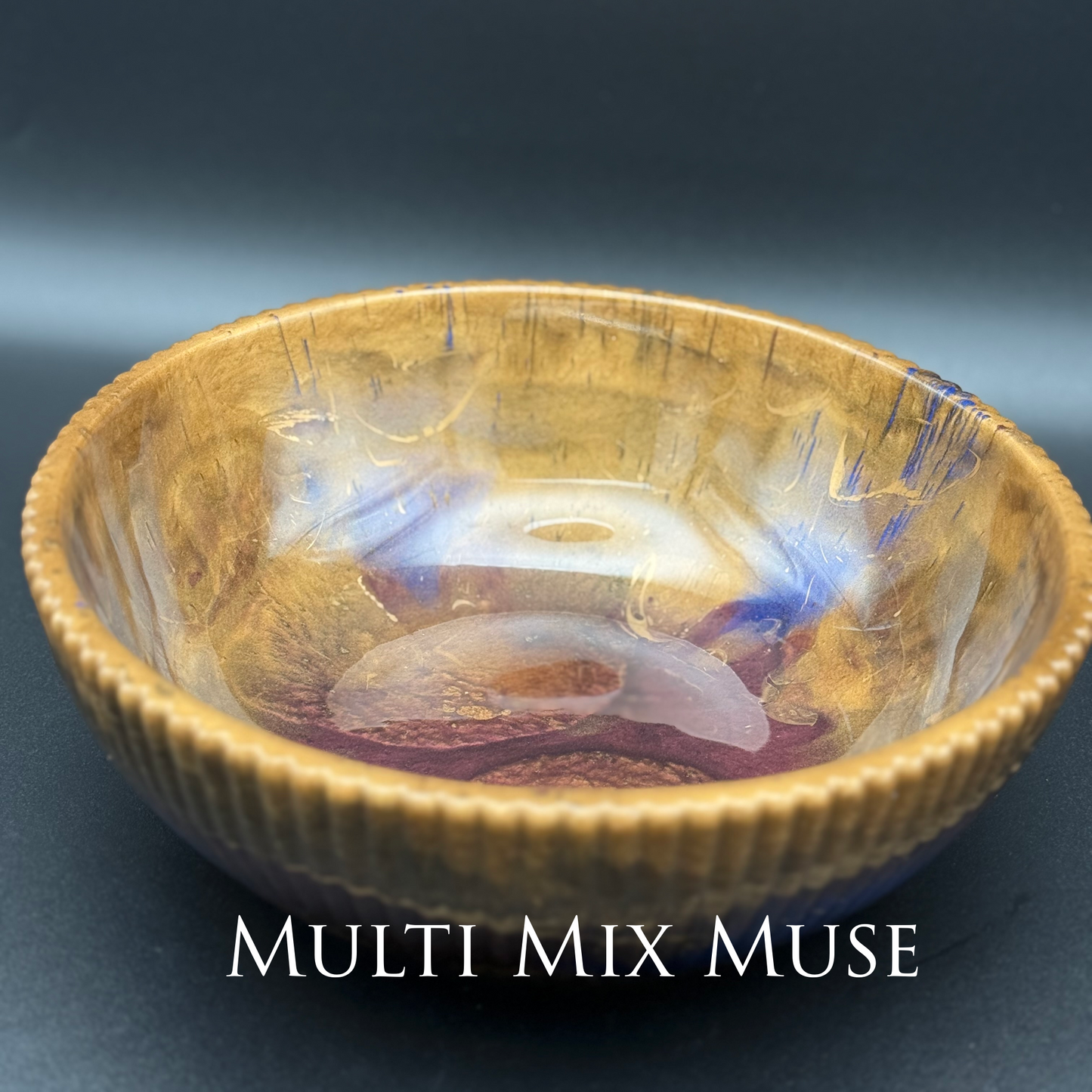Medium Bronze and Burgundy Bowl with Antique Gold Accents- Affordable Essentials Collection