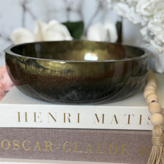 Agate Inspired Resin Bowl - Stone Inspired Decorative Bowl