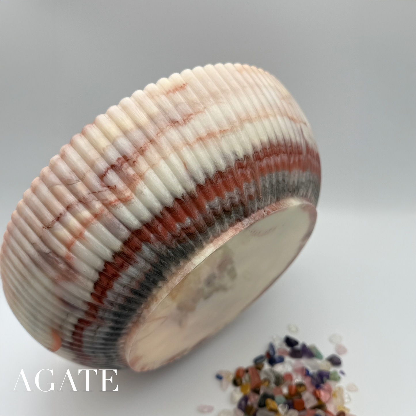 Earthy Agate Inspired Resin Bowl - Stylish Home Decor Accent