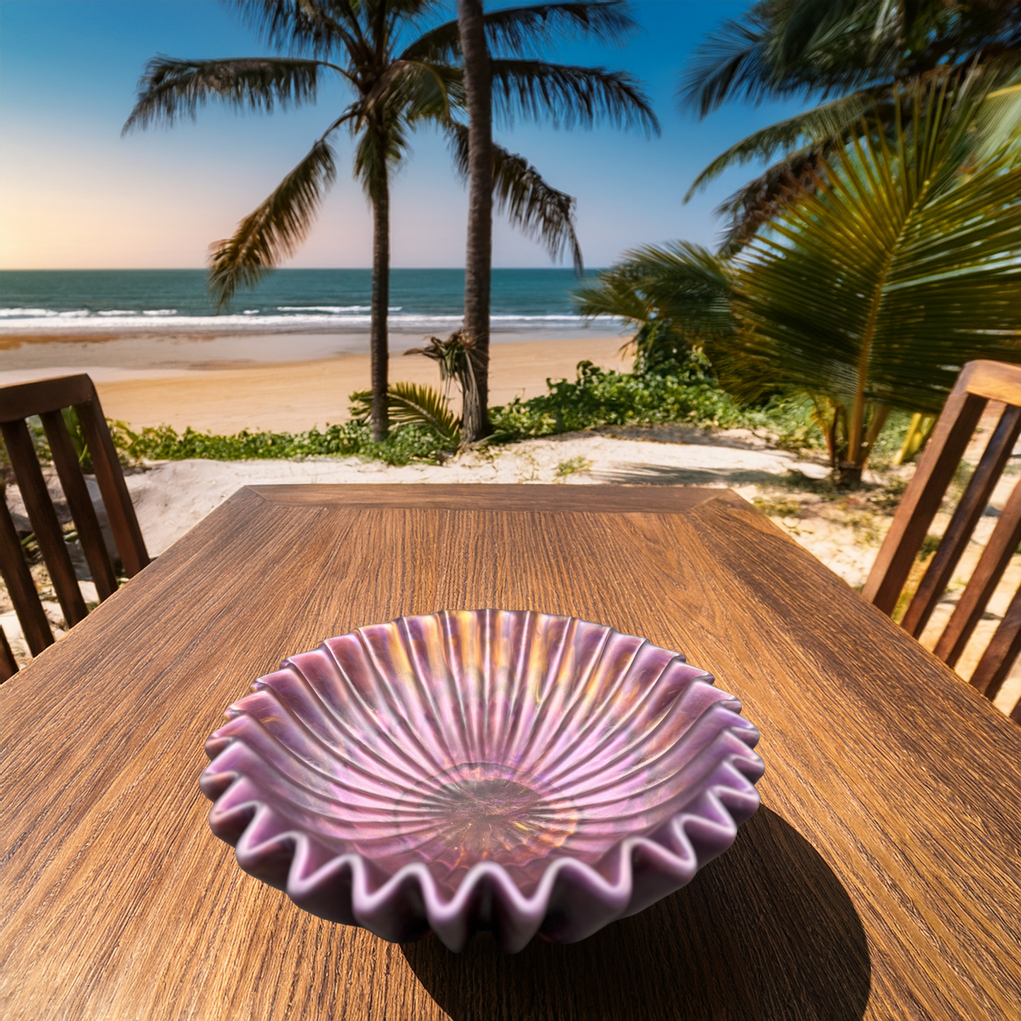Signature Amethyst Inspired Bowl - One Of A Kind Geode Center Resin Purple Bowl
