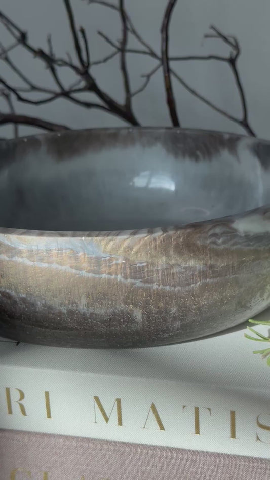 Agate Inspired Bowl | Brown Marble Looking Bowl