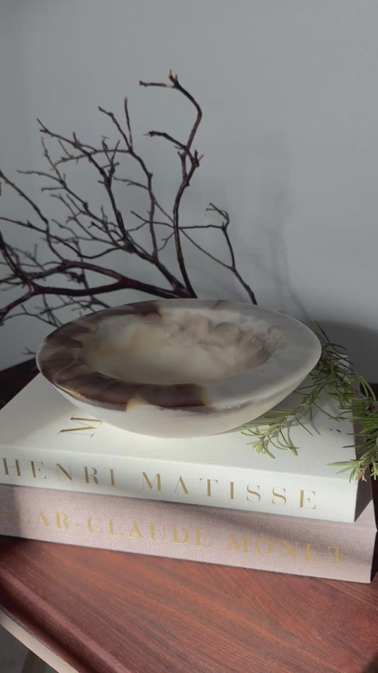 Marble Inspired Bowl | Brown Stone Looking Bowl