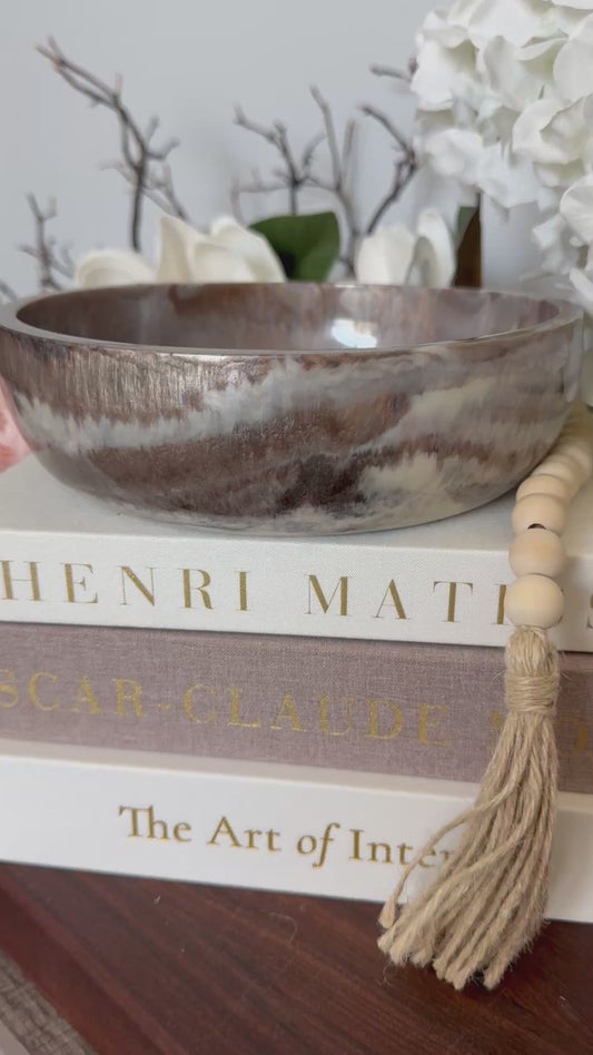Agate Inspired Resin - Stone Inspired Fruit Bowl